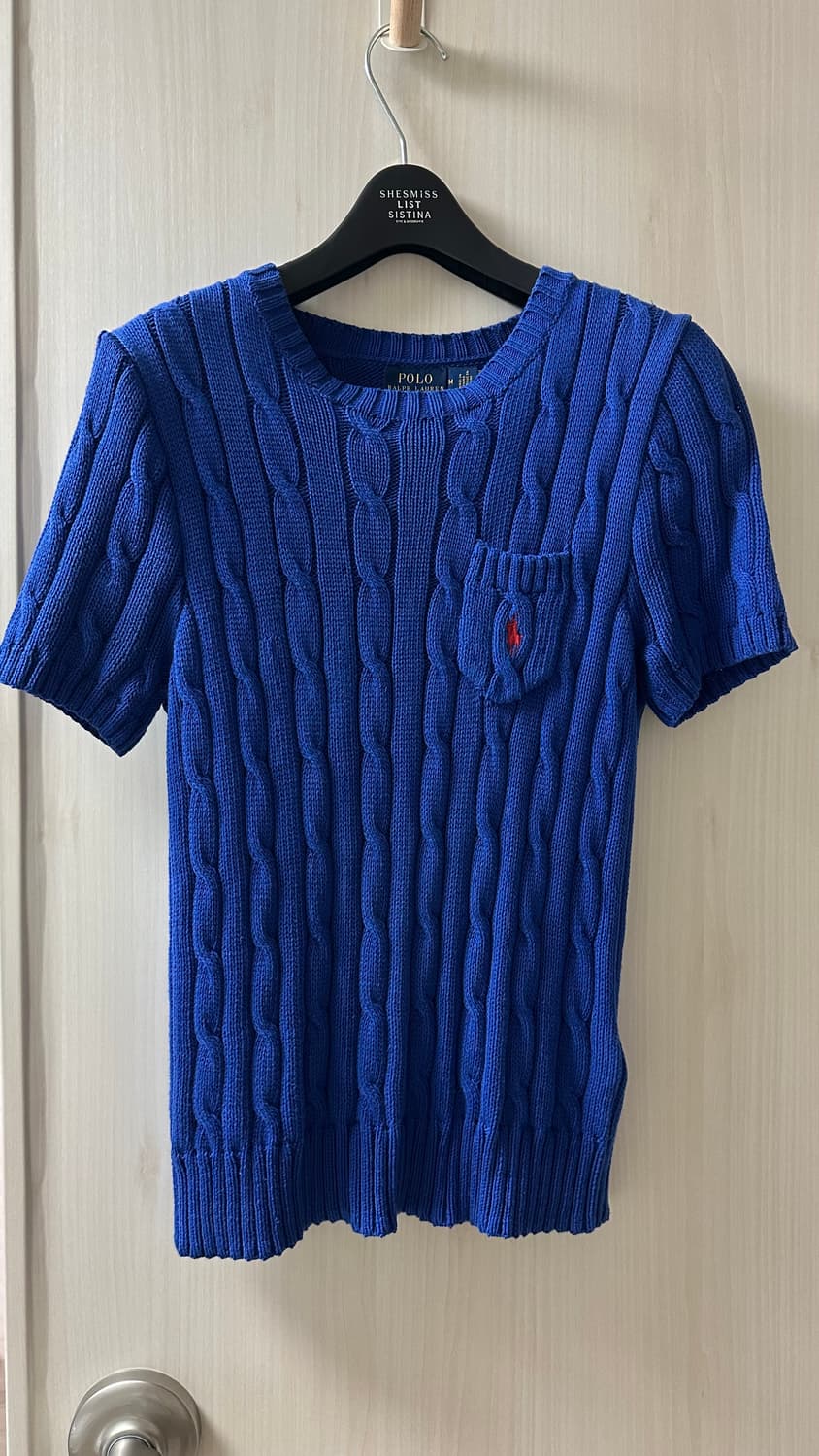 폴로 랄프로렌 케이블 반팔 니트 M 상품이미지1