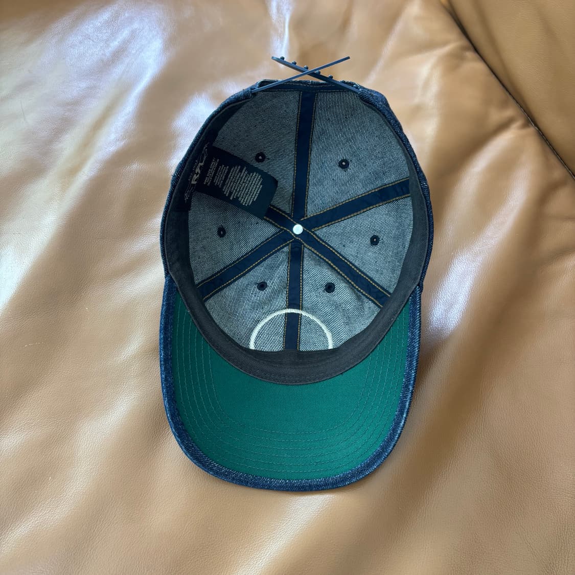 RRL 더블알엘 랄프로렌 폴로 윙로고 6패널 볼캡 모자 워시드 데님 상품이미지6