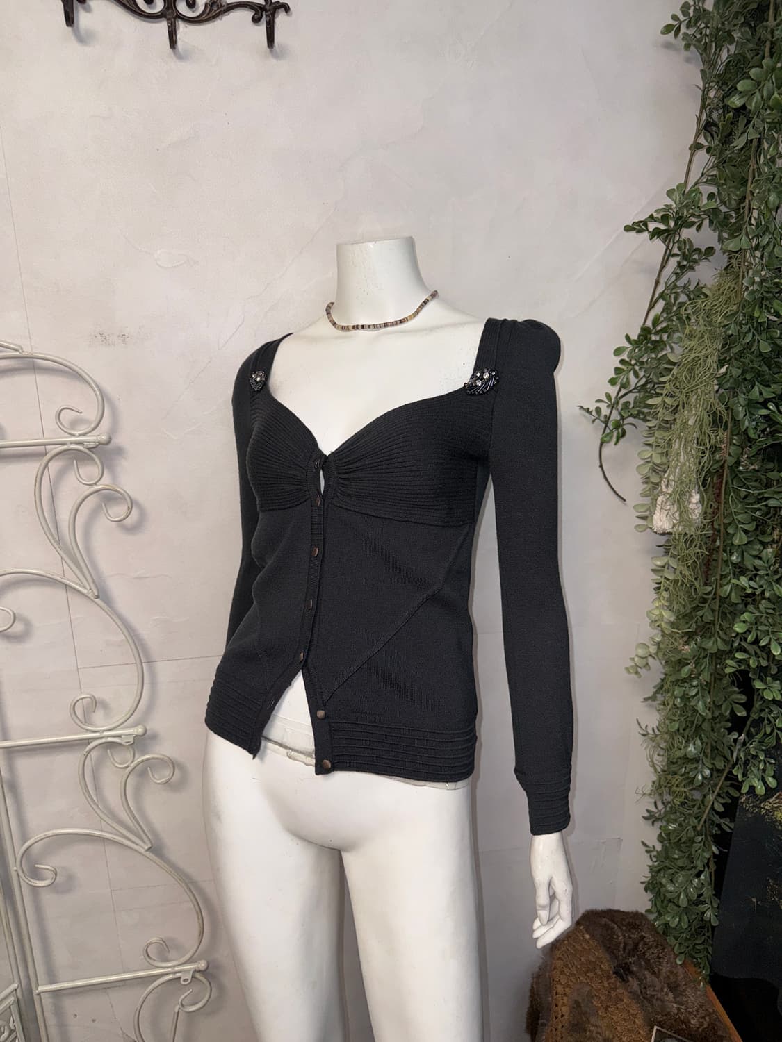 Blumarine virgin wool square neck 가디건 상품이미지2