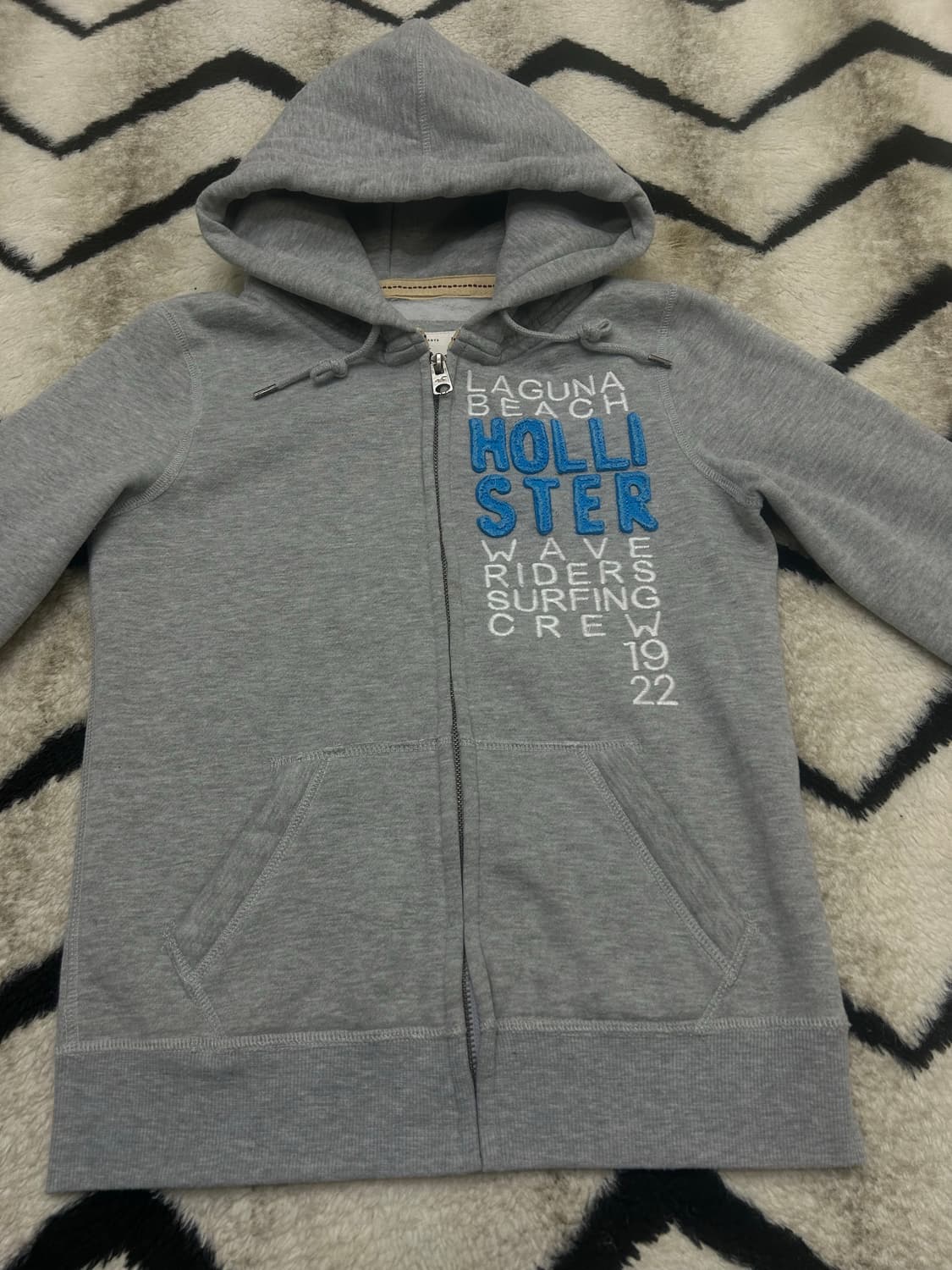 [S]홀리스터 스펠아웃 후드집업/그레이/기모 상품이미지3