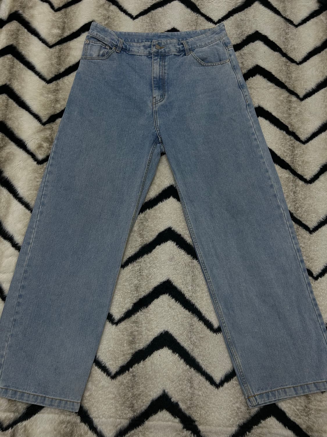 [XL]낫포너드 와이드 데님 팬츠/연청 상품이미지3