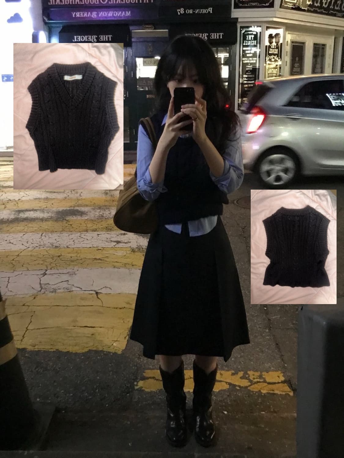 일본빈티지 니트베스트 큐리티보헤미안서울애즈온엔젤넘버555 상품이미지1