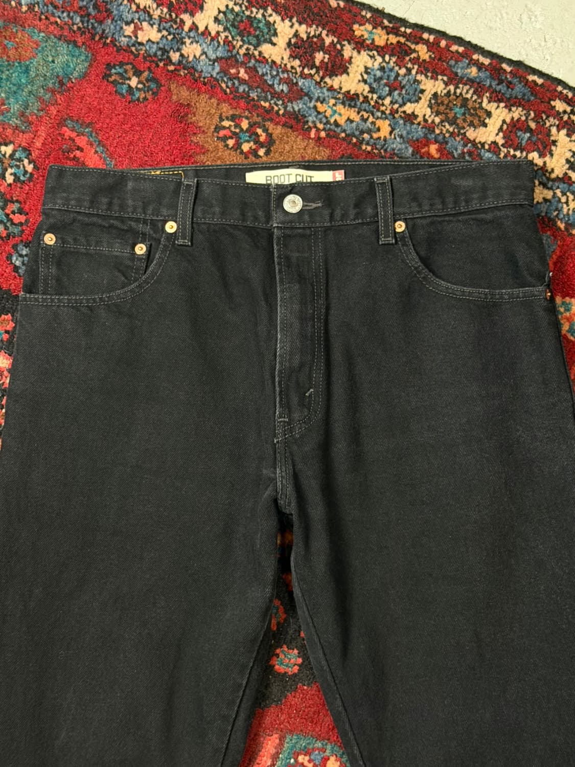 00's 리바이스 517 블랙 부츠컷 플레어진 상품이미지5