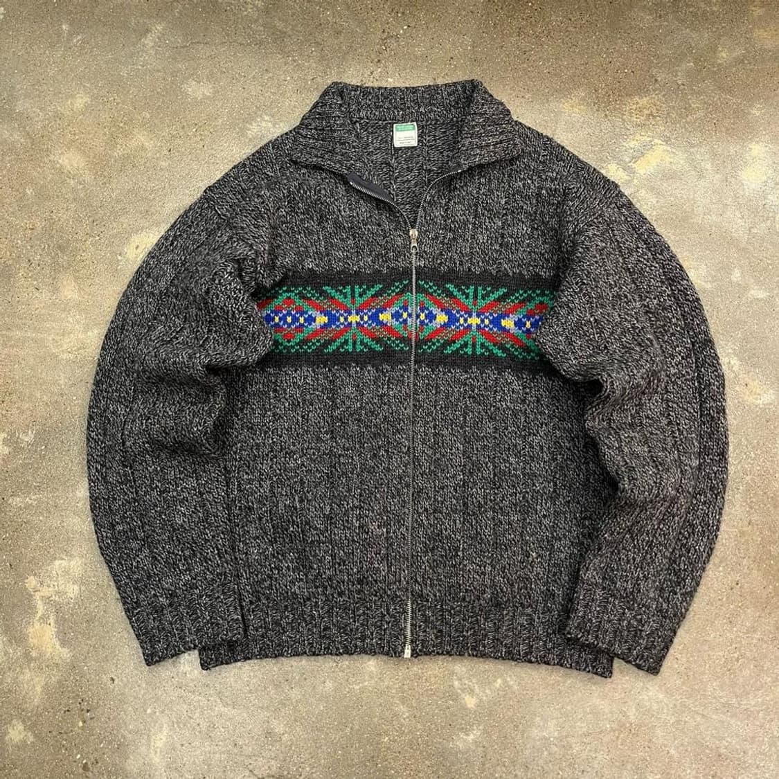 베네통 니트집업 MADE IN ITALY[XL] 상품이미지2