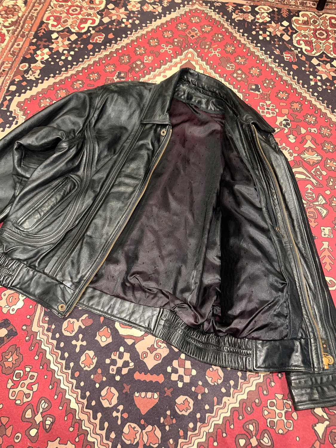 ( L-XL ) 가죽자켓 레더자켓 봄버자켓 항공점퍼 푸퍼자켓 양가죽 상품이미지6