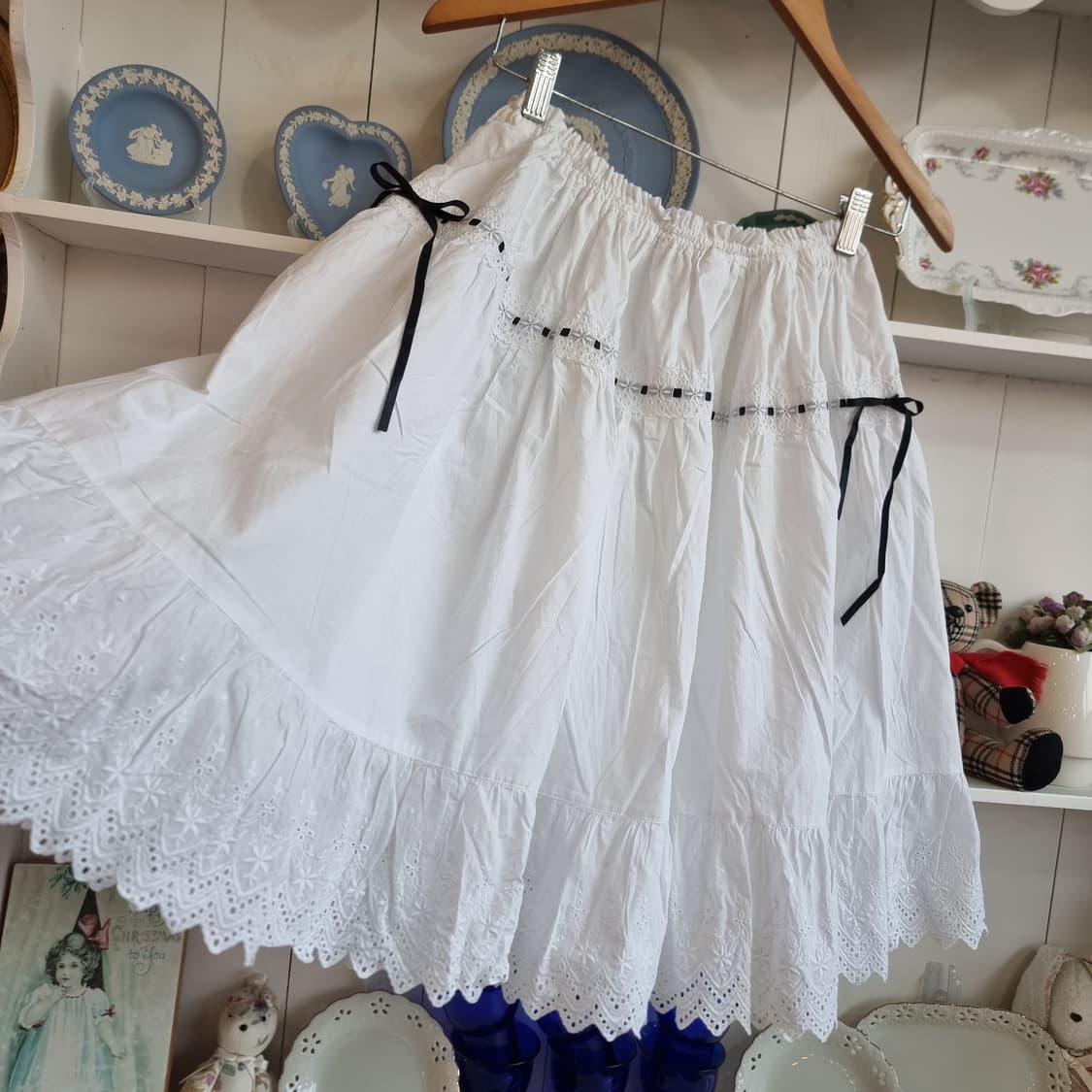 화이트 레이스 스커트/페티 상품이미지3