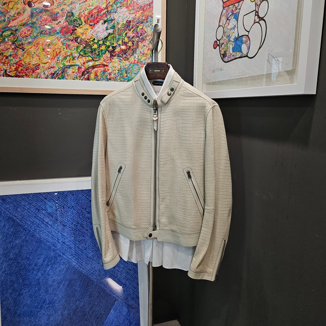 톰포드 크록이펙트 레더트리밍 가죽자켓 상품이미지1