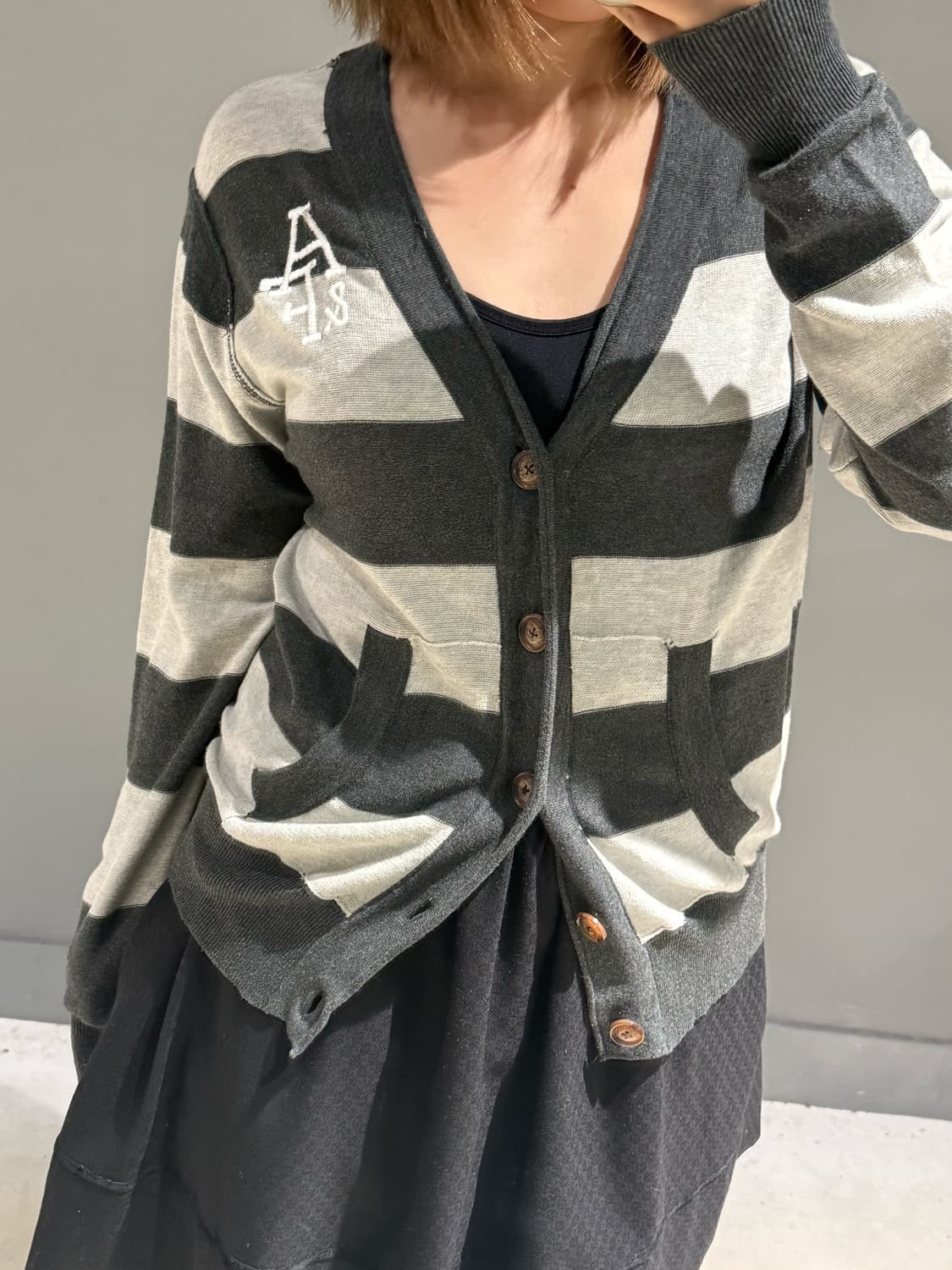 Abecrombie stripe pattern knit cardigan 상품이미지4