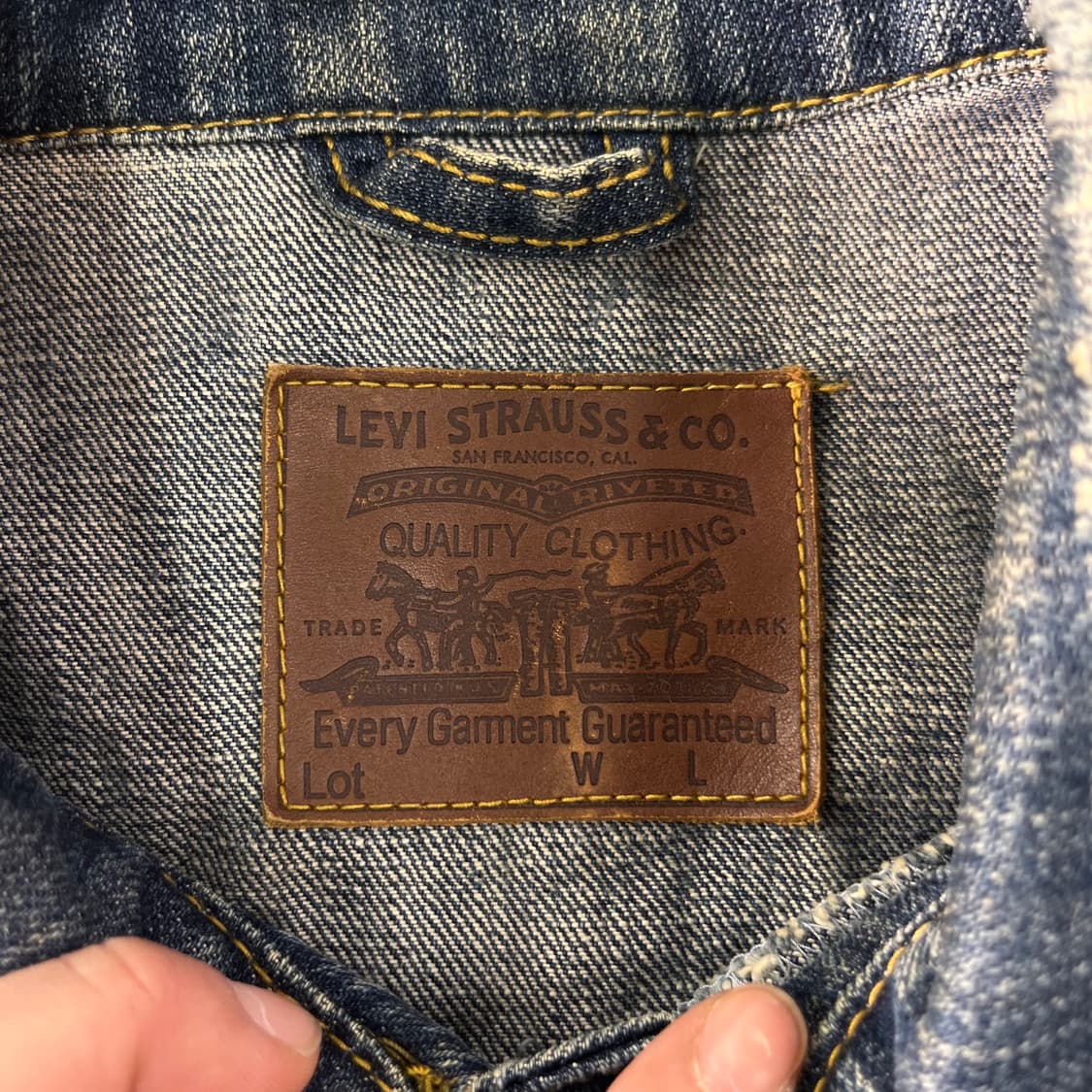 W 95 리바이스 USA 501 데님 트러커 자켓 상품이미지3