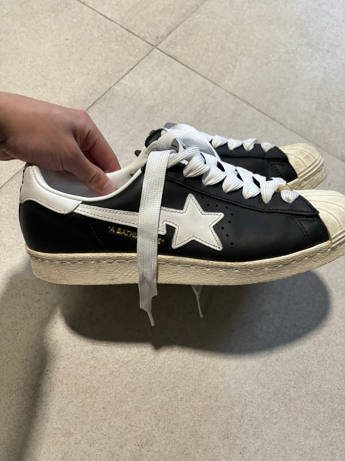 아디다스 슈퍼스타 베이프 콜라보 검정 275 상품이미지2