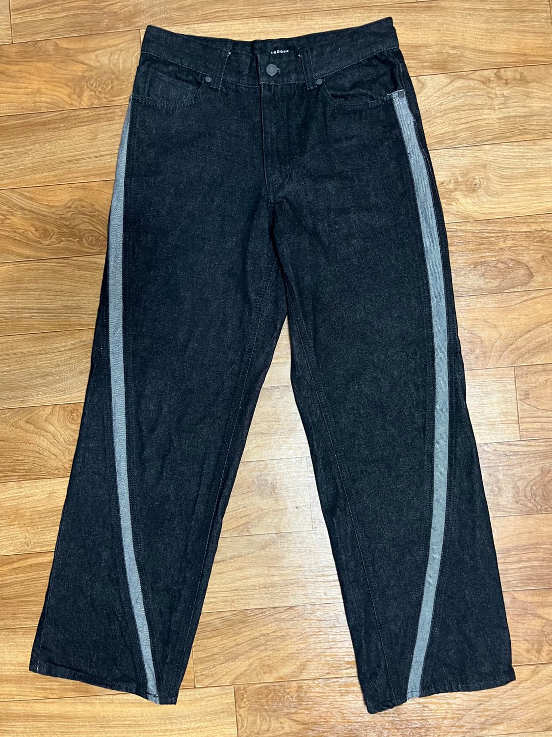 [48]애드오프 웨이브 컬 라인 데님팬츠 상품이미지1