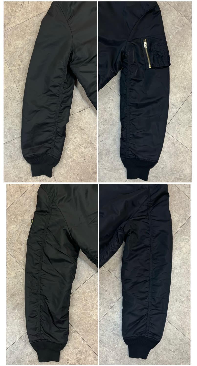 알파인더스트리 리버시블 ma1 자켓 블랙 오렌지 XL #csz3992   상품이미지7