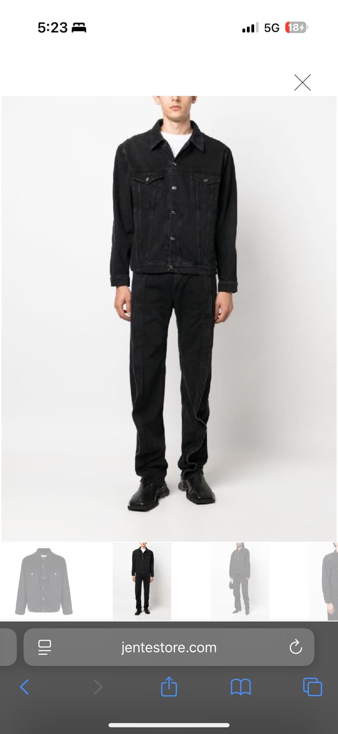 (삽니다) 와이프로젝트 와이어 데님 자켓 블랙 상품이미지2