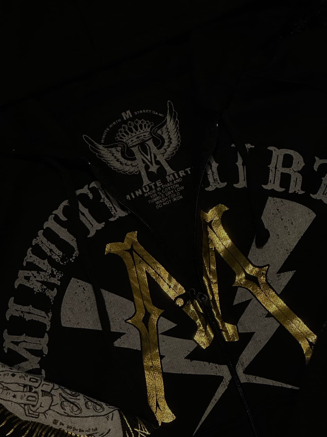 skull-printed hooded zip-up 상품이미지4