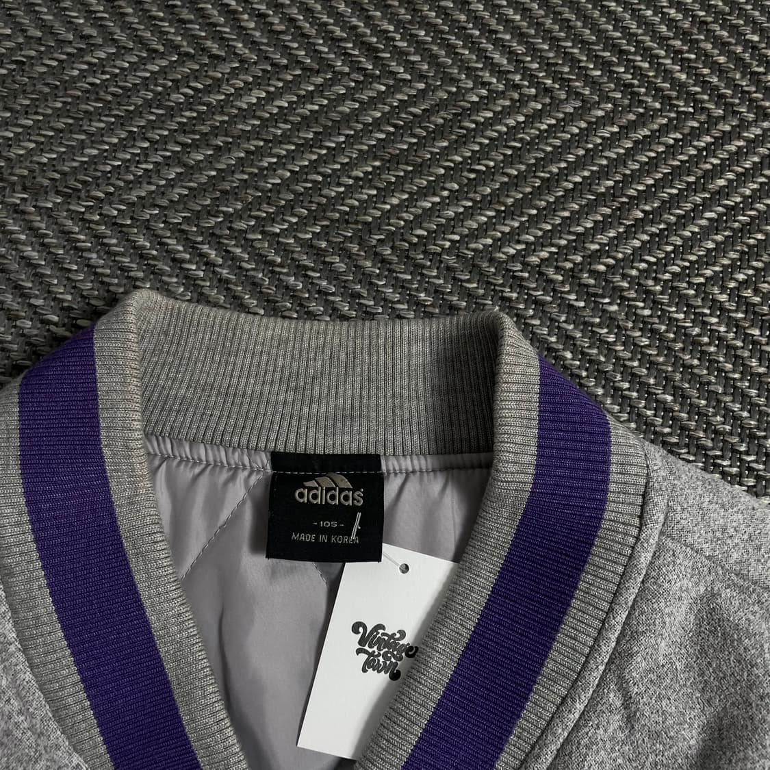 아디다스 빅로고 레더 스웻 바시티 자켓o 4290 상품이미지6