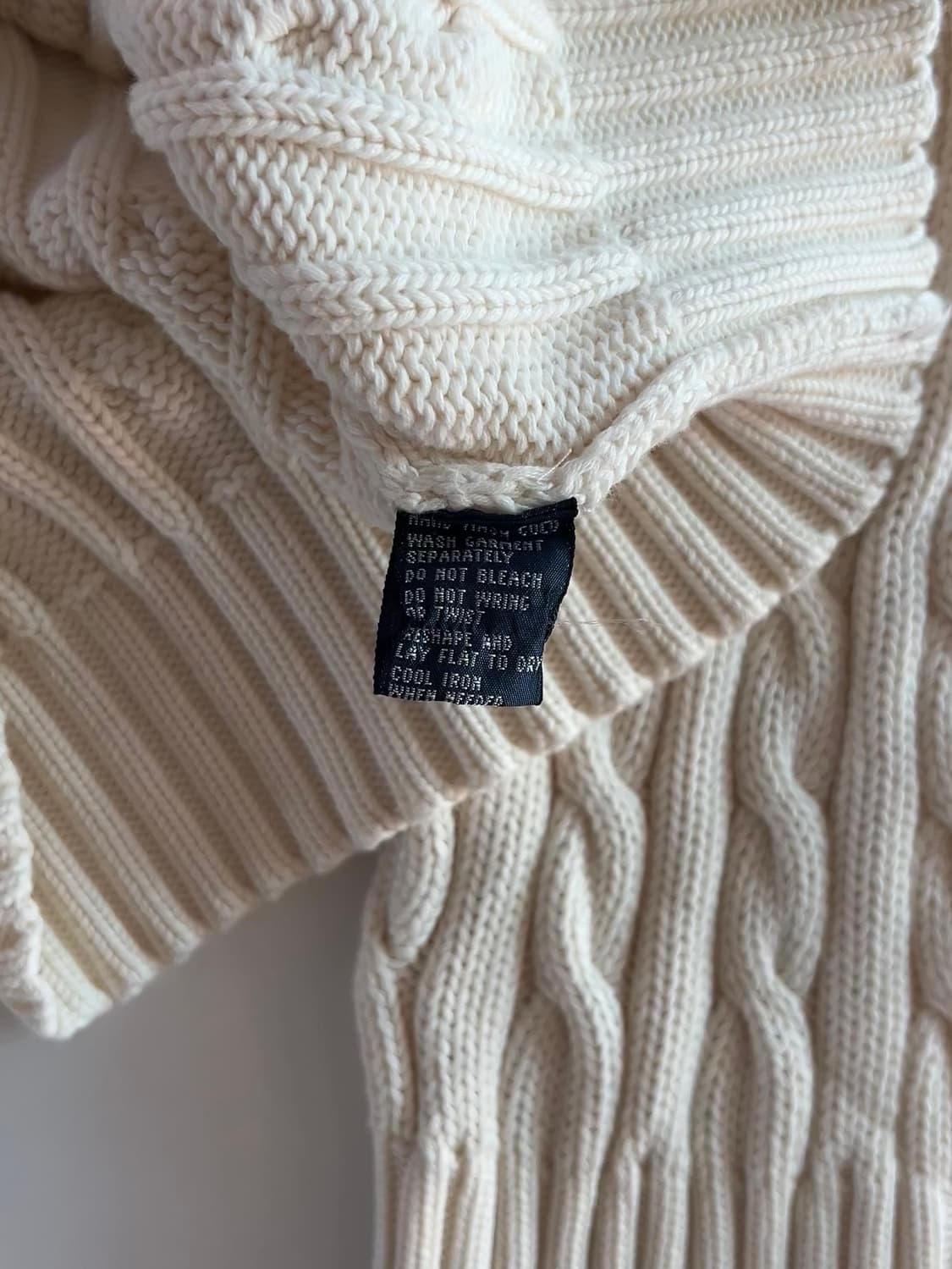 폴로 랄프로렌 아이보리 케이블 니트 가디건 L 상품이미지4