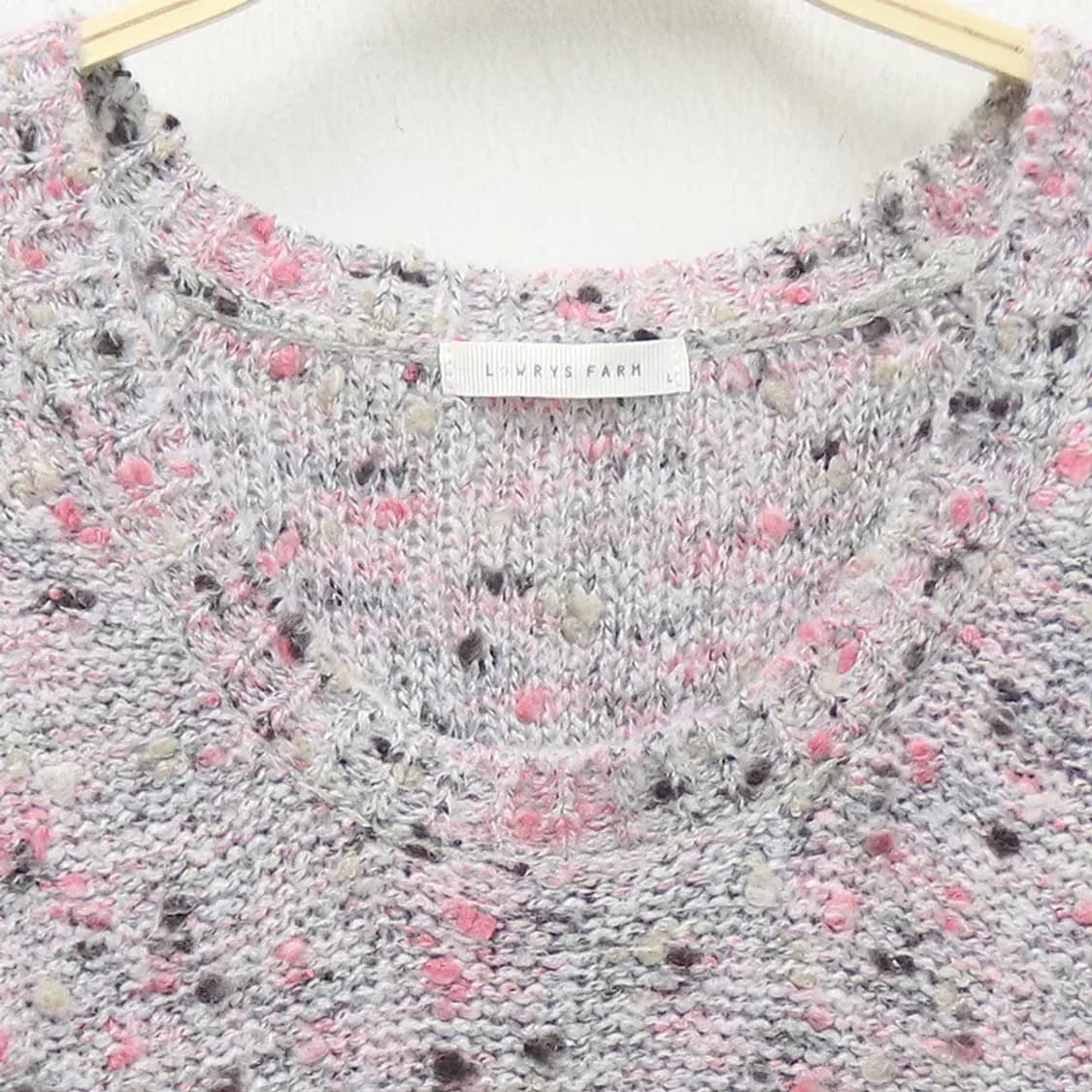 로리즈 팜 딸기우유 딥 유넥 울 혼방 부클 니트 60870 상품이미지3