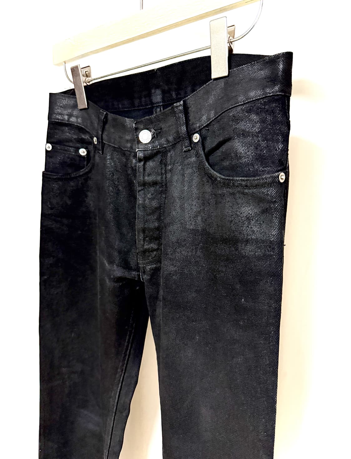 Helmut Lang 1997s Black Wax Coated Denim 상품이미지2