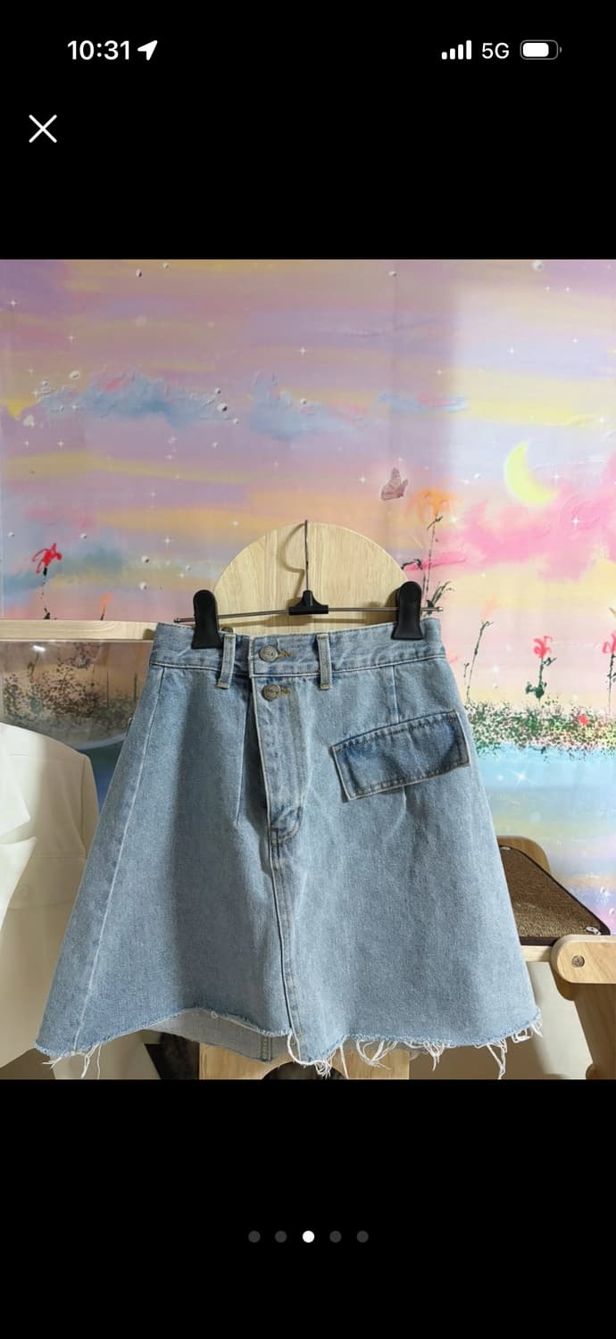 투버튼 연청스커트 (정가42,000) 상품이미지3