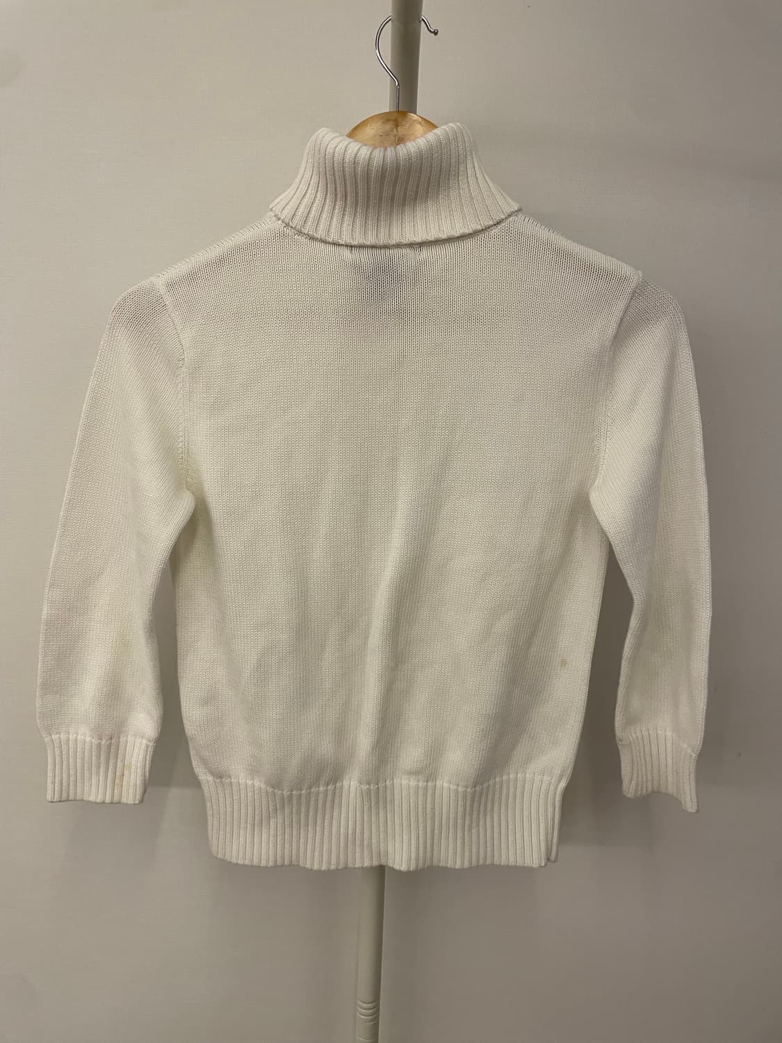 랄프로렌 Ralph Lauren 화이트 코튼 터틀넥 니트 상품이미지6