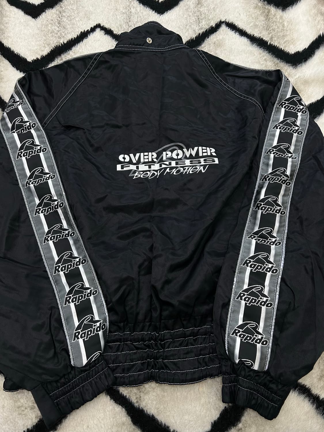 [실측L]라피도 올드스쿨 크롭 바람막이/약유광 상품이미지2