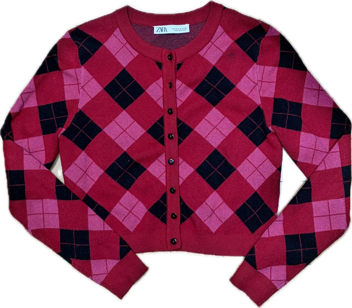 자라 아가일 가디건 상품이미지2