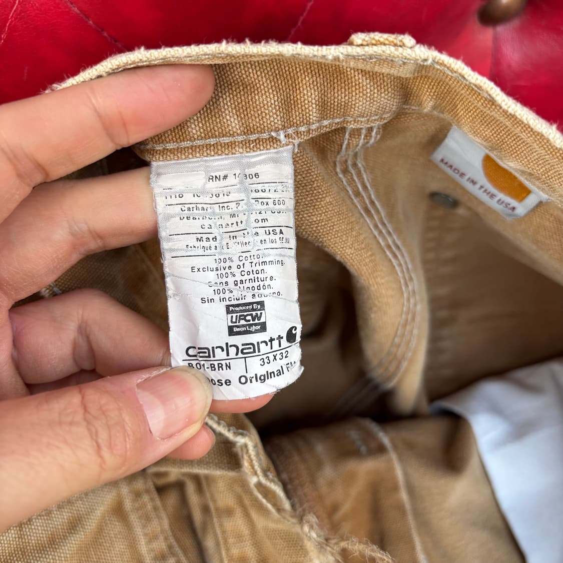 미국 칼하트 더블니 루즈 오리지널 핏 상품이미지10