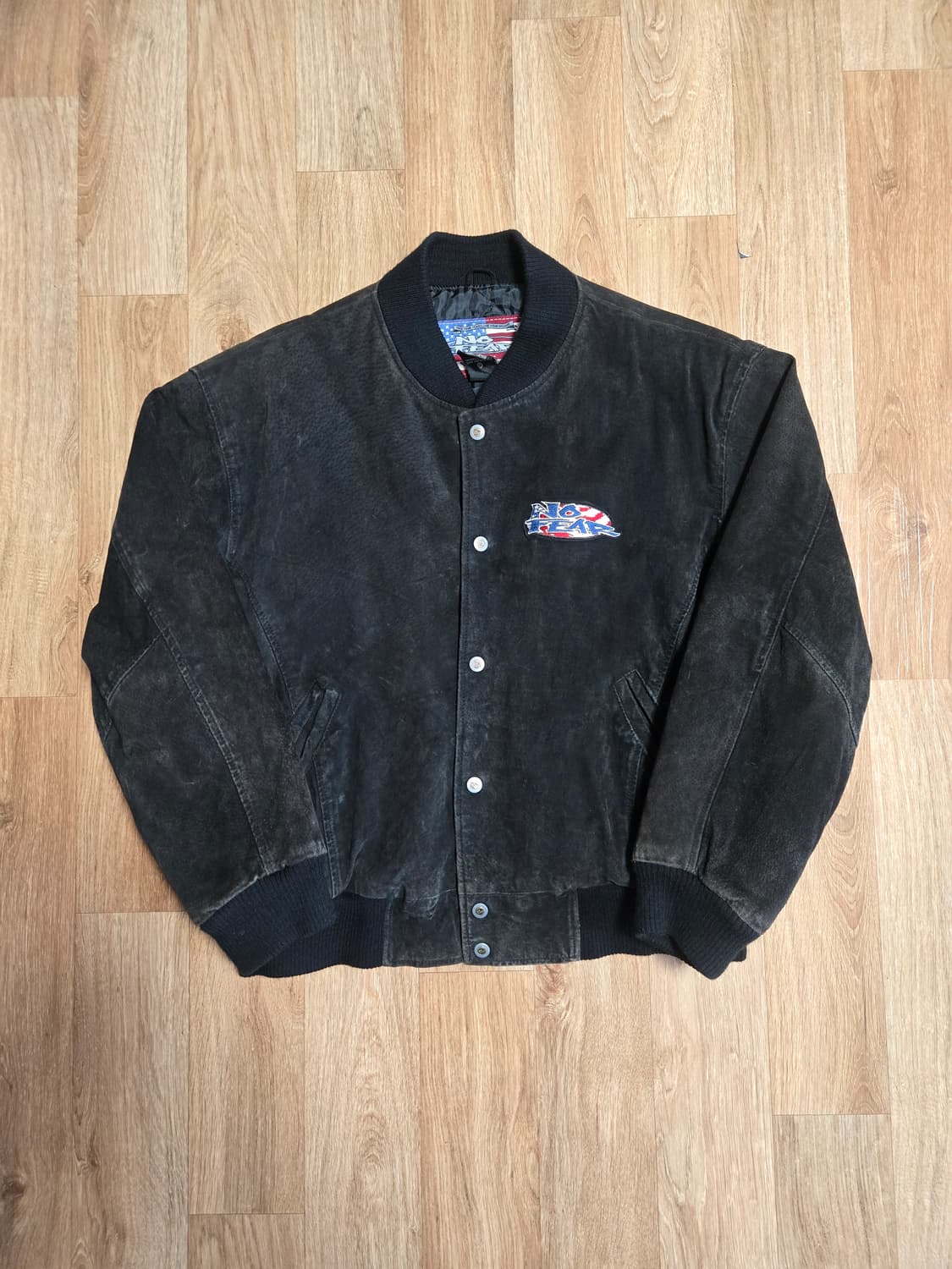 90s 노 피어 스웨이드 가죽 자켓 상품이미지1