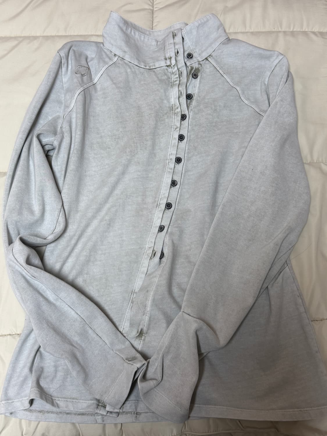 미스치프 WASHED JERSEY SHIRT_LIGHT BEIGE 상품이미지1