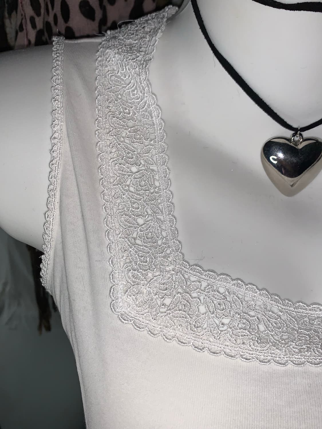 모리 로걀 화이트 레이스 슬립 상품이미지2