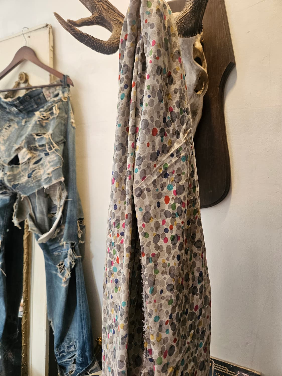 Made in Italy Viscosa rayon 숄 머플러  상품이미지3