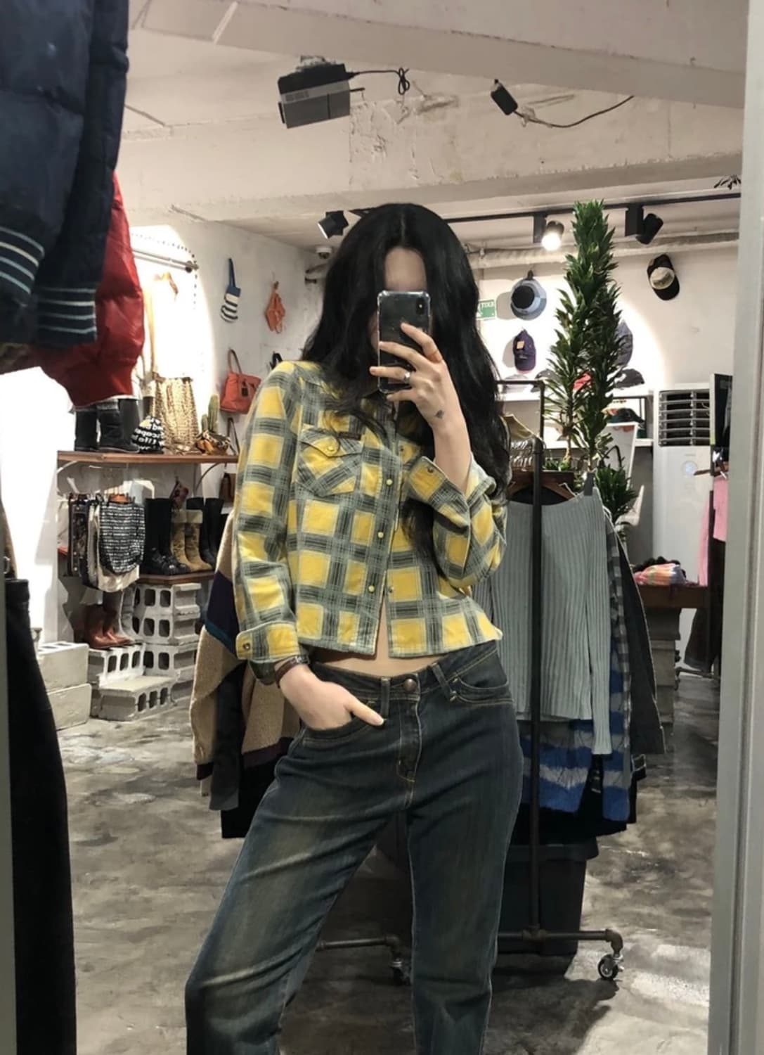 [9107]Hysteric Glamour check crop shirt 상품이미지3