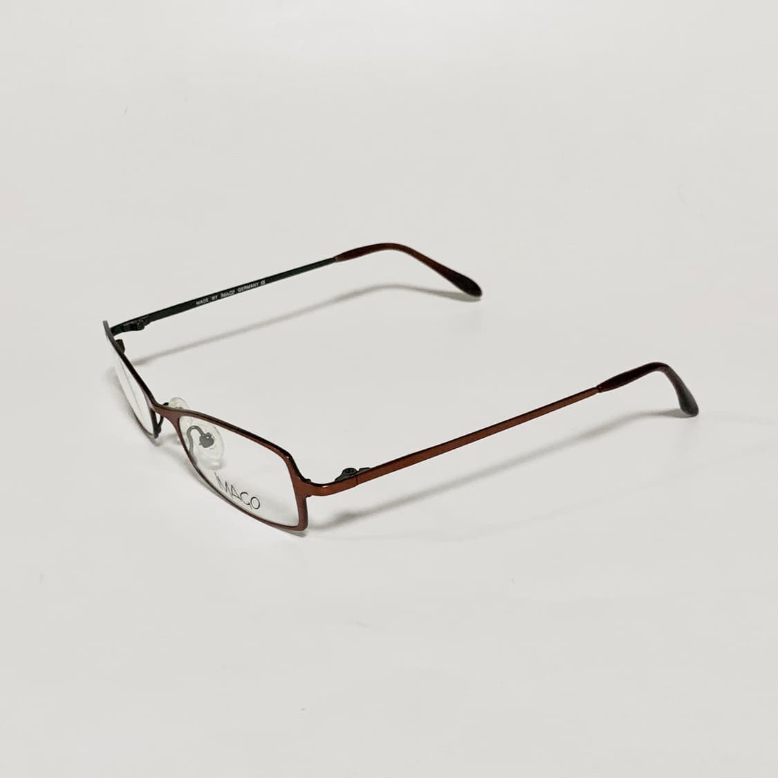 943 빈티지안경 브라운 데드스탁  슬림 사각 메탈 안경테 상품이미지3