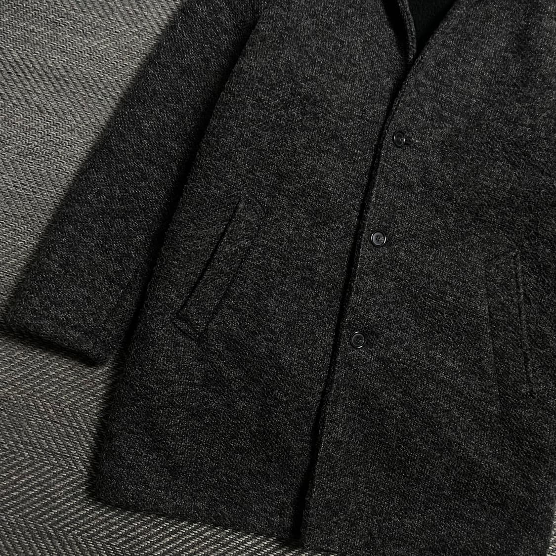 빈티지 트위드 오버핏 싱글 발마칸 코트o 5323 상품이미지3