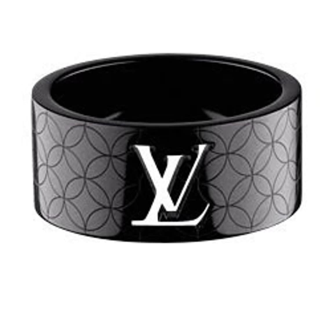 루이비통 샹젤리제 LV 로고 플라워 문양 링 반지 블랙 상품이미지1