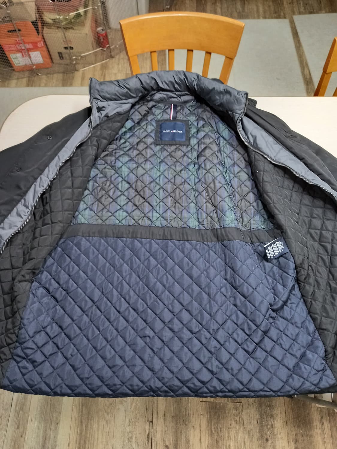 2XL110 Tommy&Hilfiger 패딩 하프코트 블랙 2XL-233 상품이미지6