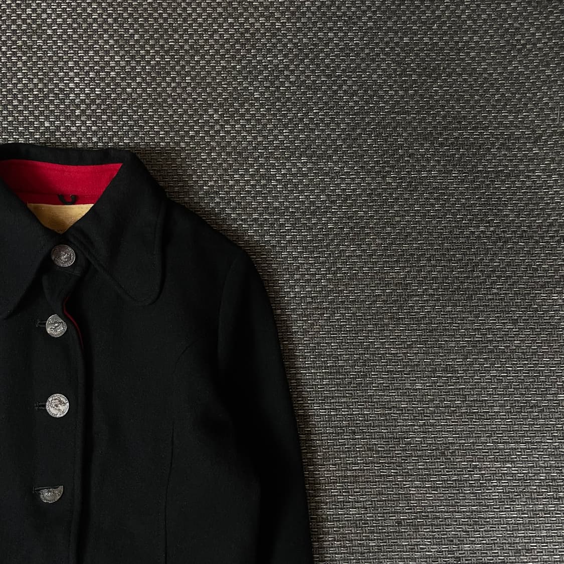 빈티지 블랙 투포켓 버튼 싱글 코트 상품이미지3