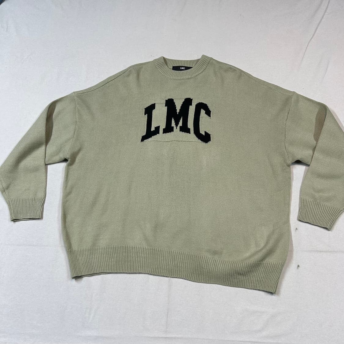 L) LMC 로고 니트 스웨터 카키 상품이미지1