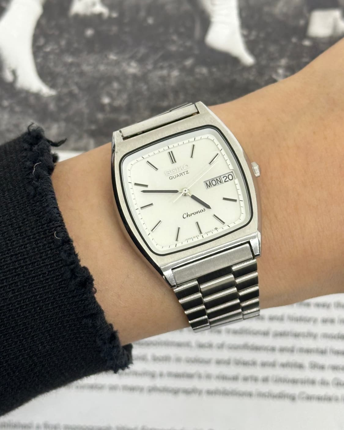 세이코 크로노스 데이데이트 쿼츠 시계 상품이미지10