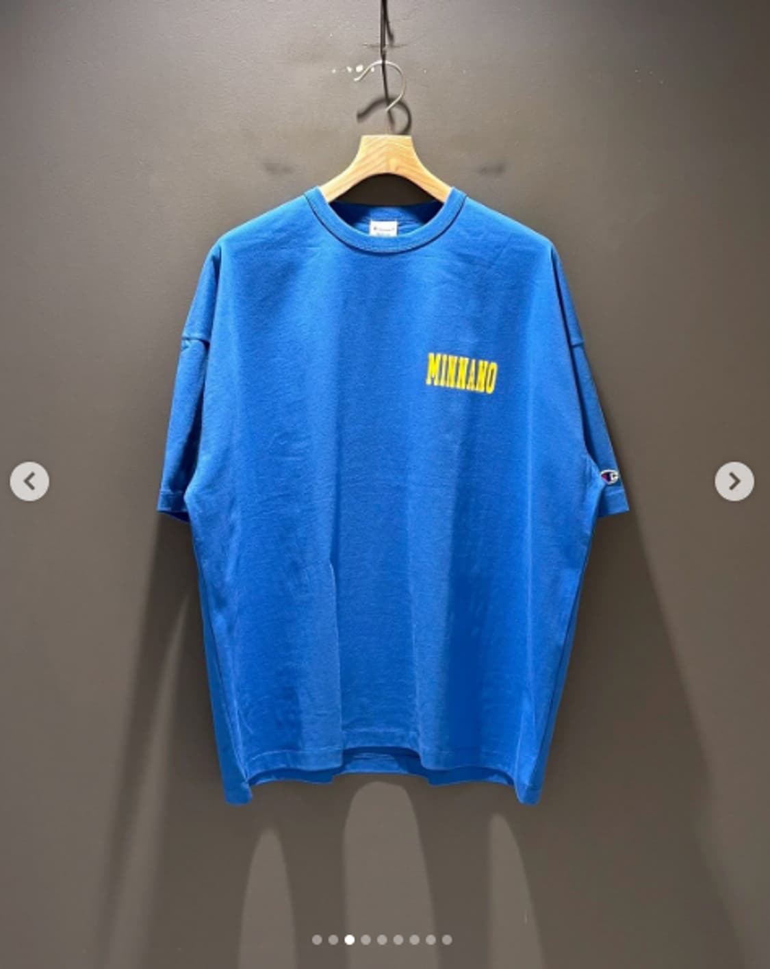 민나노 x 빔즈 x 챔피온 티셔츠 블루 L 상품이미지3
