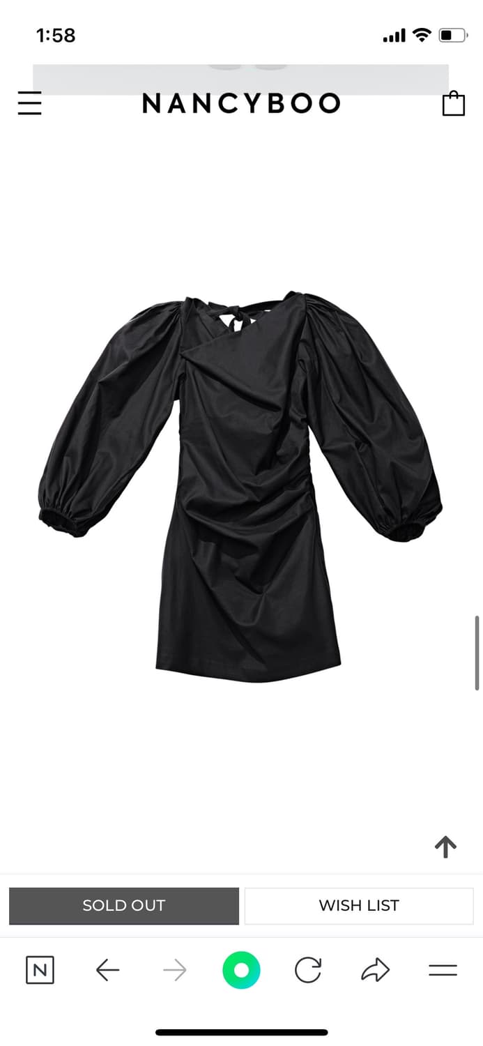 낸시부 볼륨 퍼프 슬리브 드레스 상품이미지3