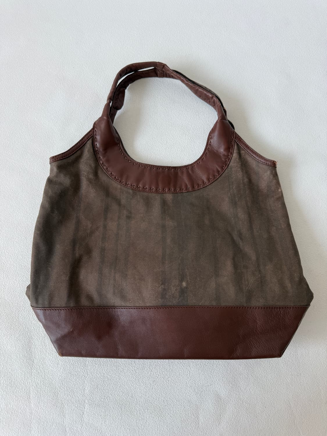 이새(isae) 코튼&레더 숄더백(큰 사이즈) 상품이미지4