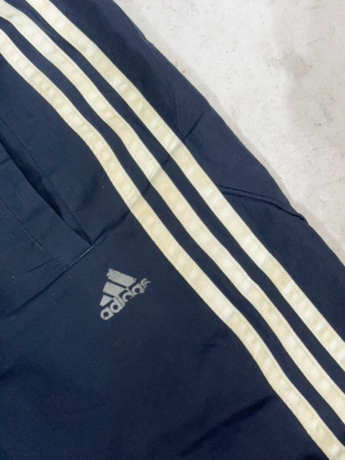 아디다스 와이드 네이비 화이트 삼선 트랙 팬츠 추리닝 바지 M 상품이미지6