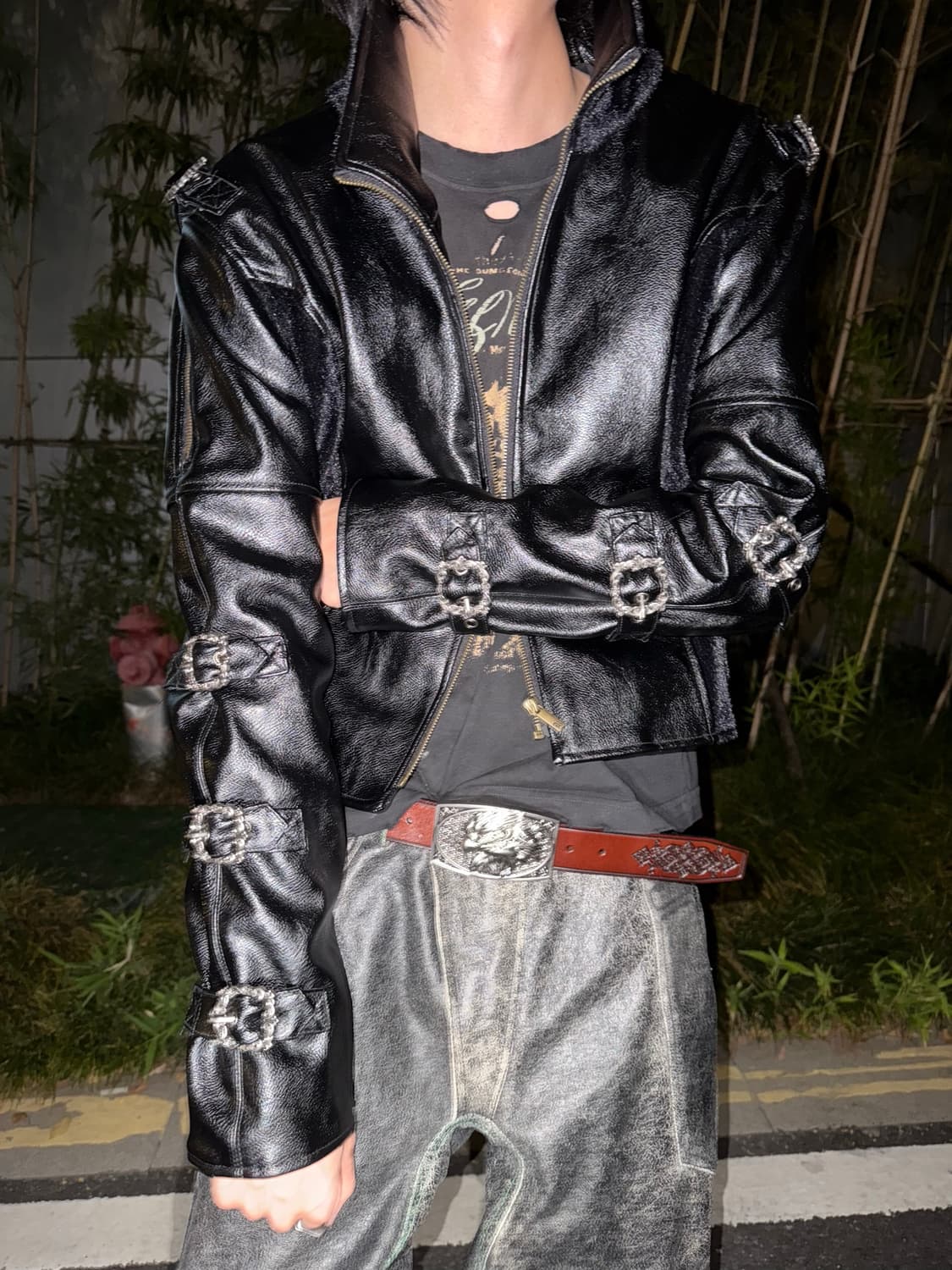 Opium Leather Buckle Rider Jacket 상품이미지9