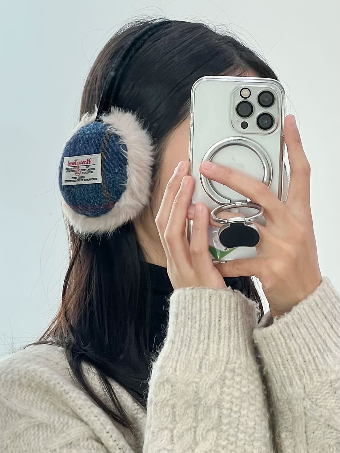 [새상품]  harris tweed / 해리스트위드 원단 귀마개 3종  상품이미지7