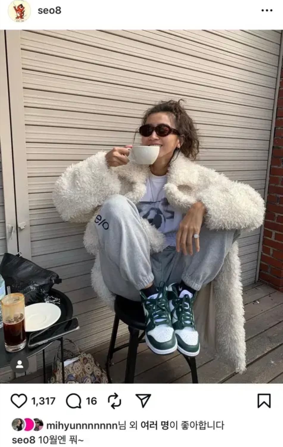 s/e/o 페이크 퍼코트 롱 상품이미지1