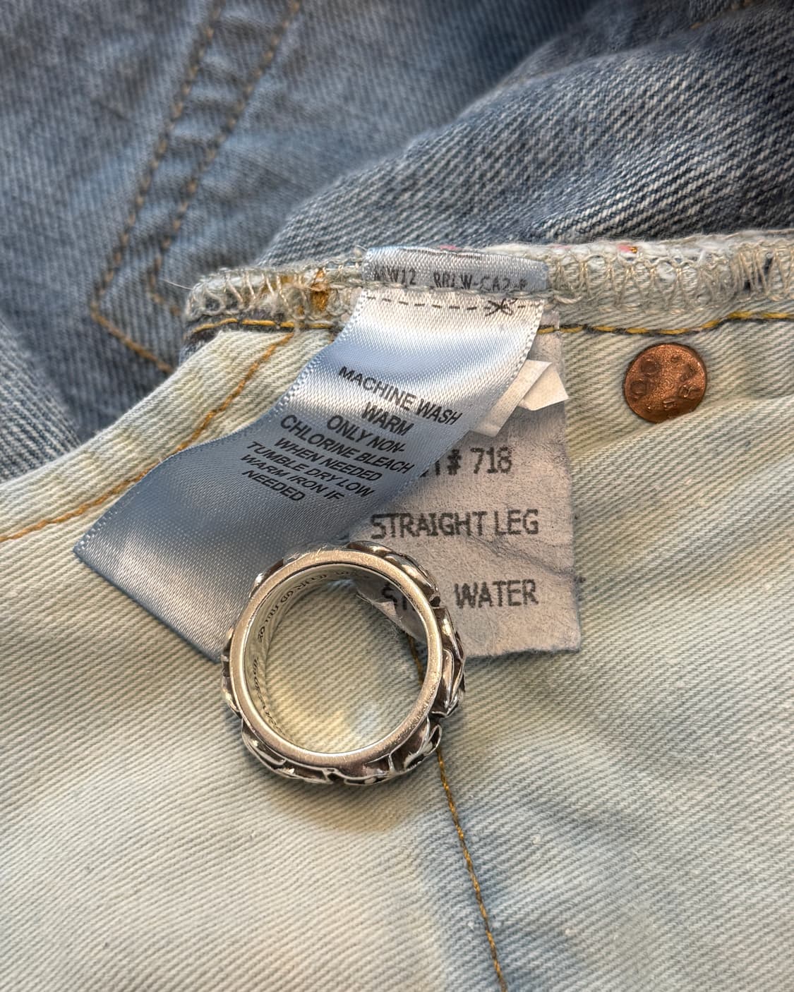 RRL 스트레이트 레그 워싱 데님 상품이미지7