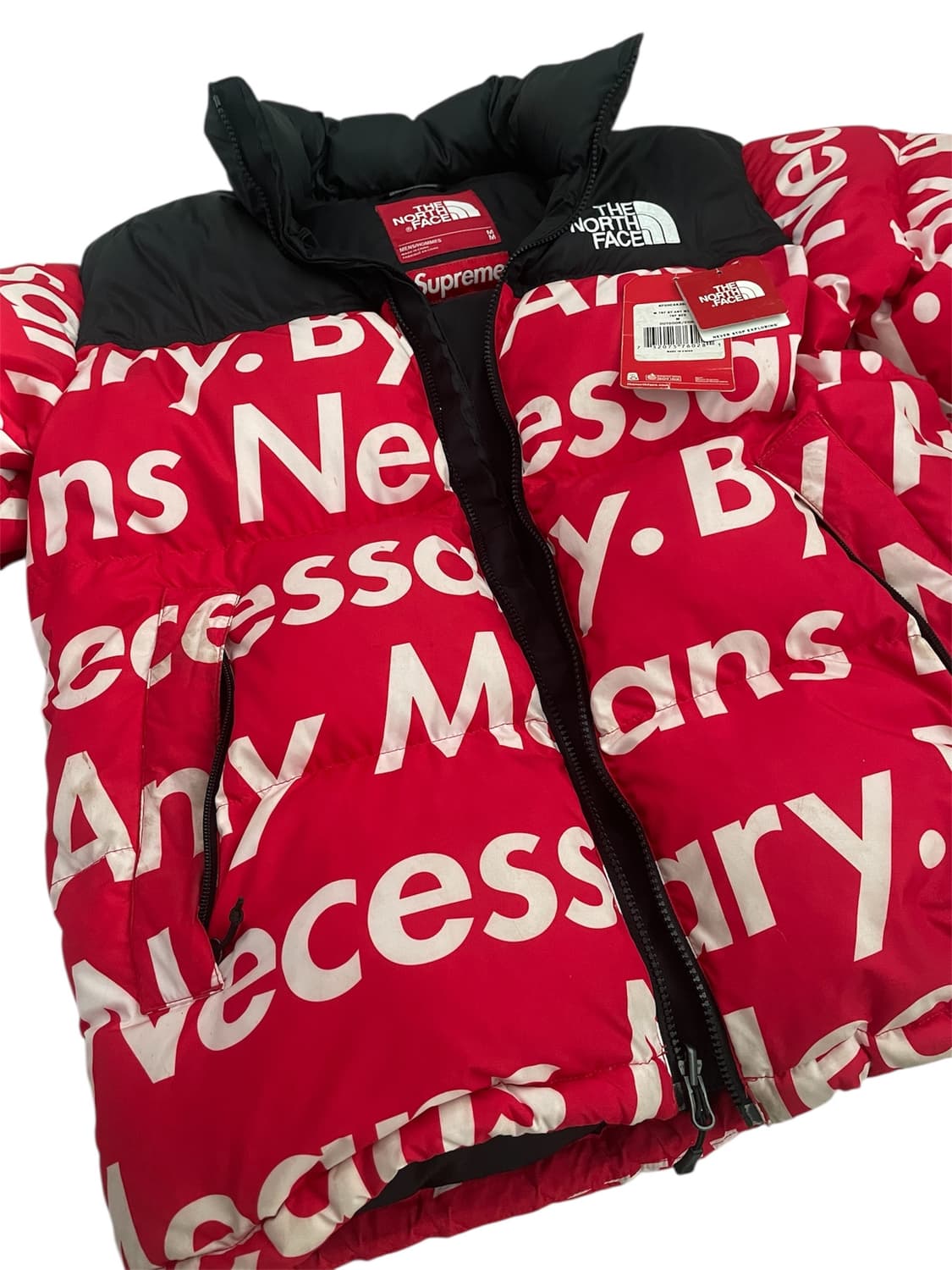 슈프림 노스페이스 15fw 레터링 눕시 레드 상품이미지2