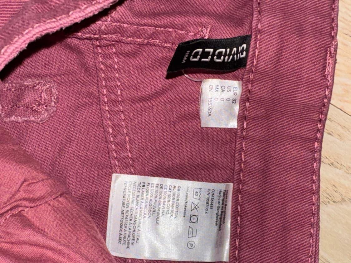 H&M 버건디 카고 팬츠 상품이미지3
