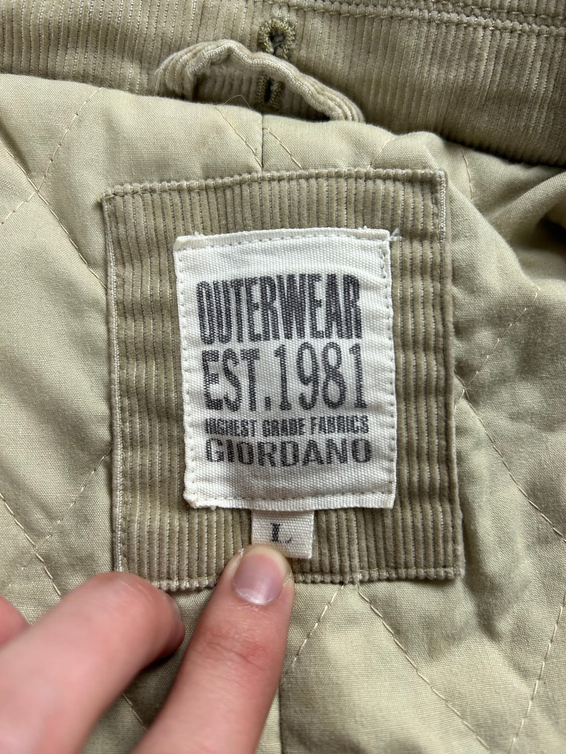 지오다노 퀄팅 코듀로이 자켓 상품이미지6